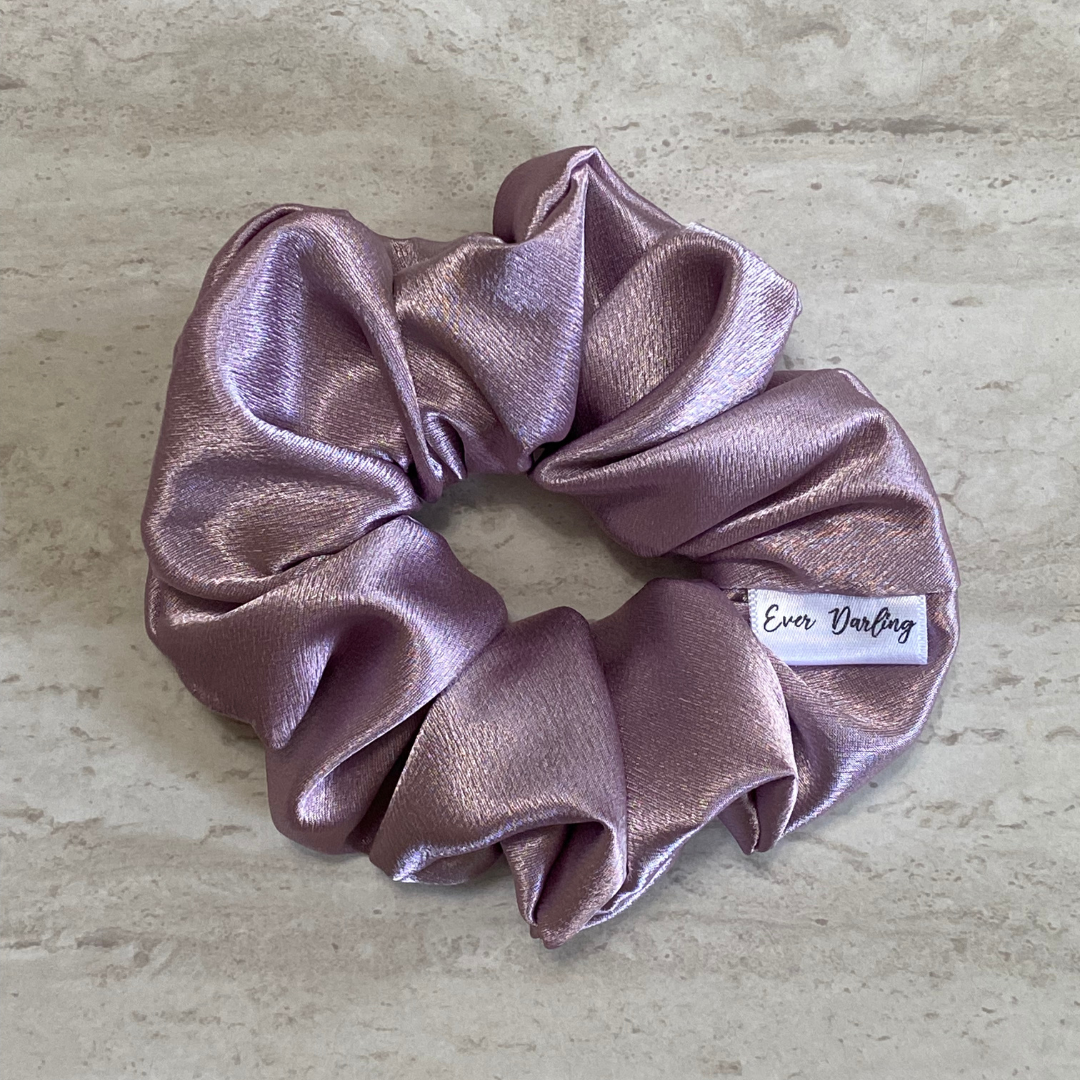 Purple Satin Scrunchie