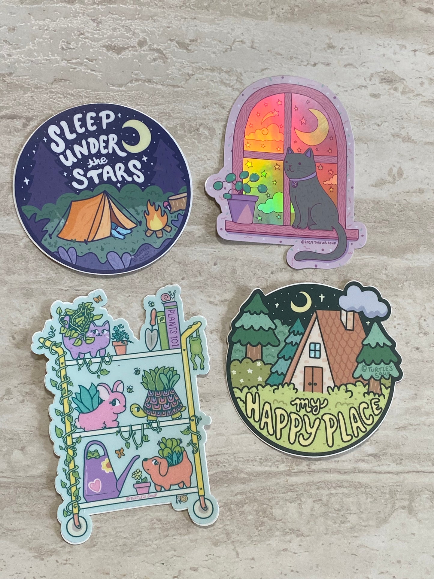 Magical Cat in the Moonlight | Holographic Sticker - Ever Darling