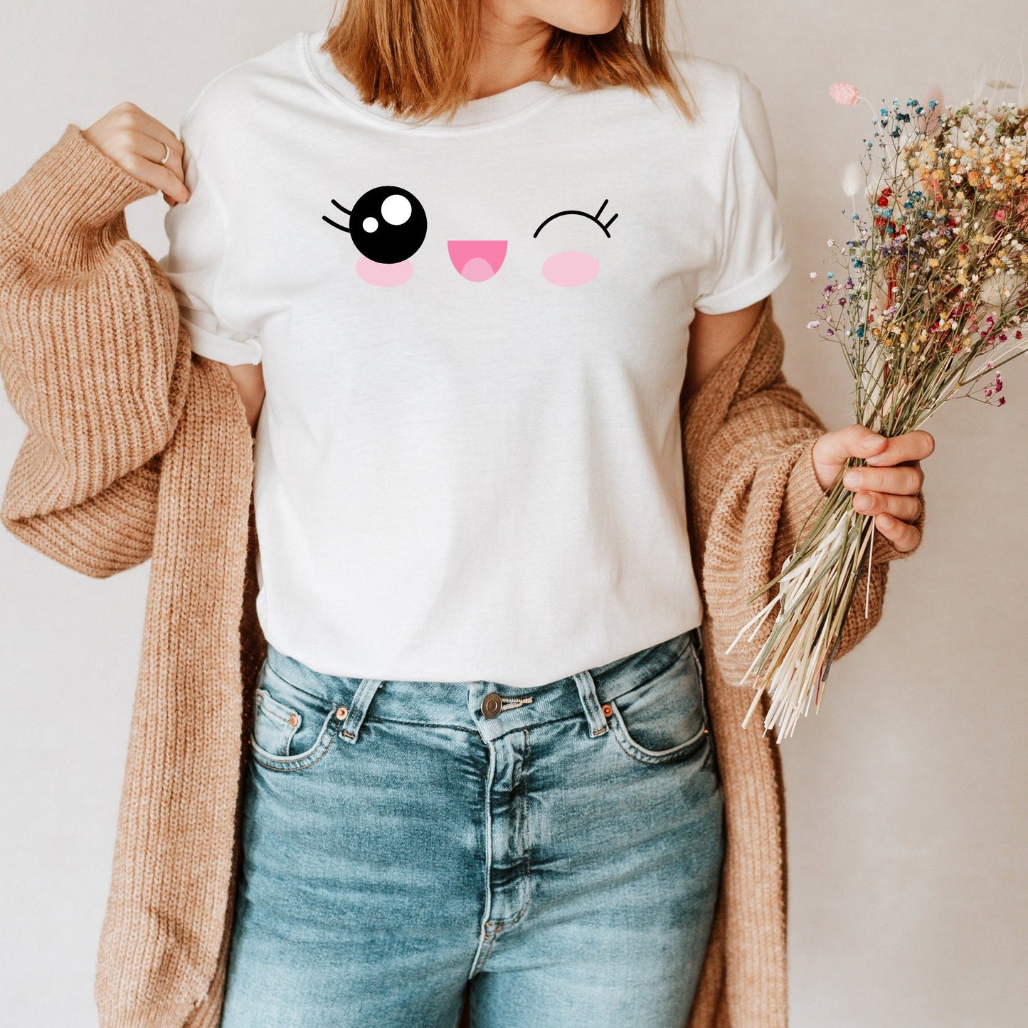 Kawaii Winking Face T-shirt