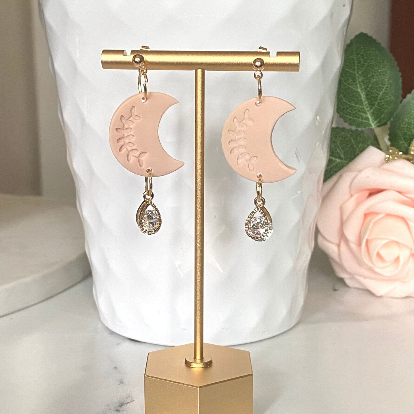 The Lunaria | Handmade Polymer Clay Earrings