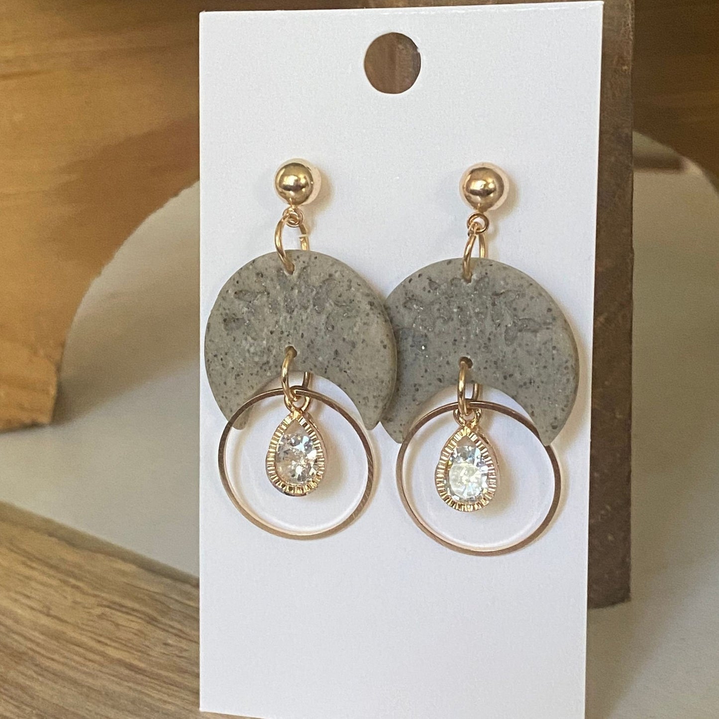 The Moon Flower | Handmade Polymer Clay Earrings