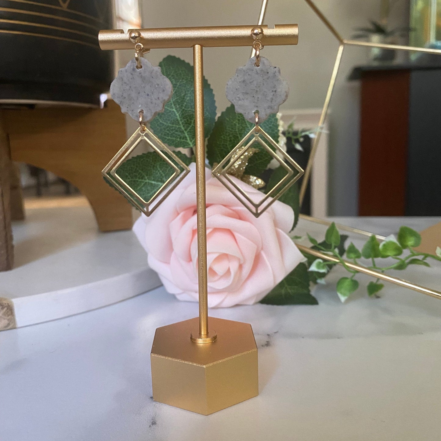 The Dahlia | Handmade Polymer Clay Earrings