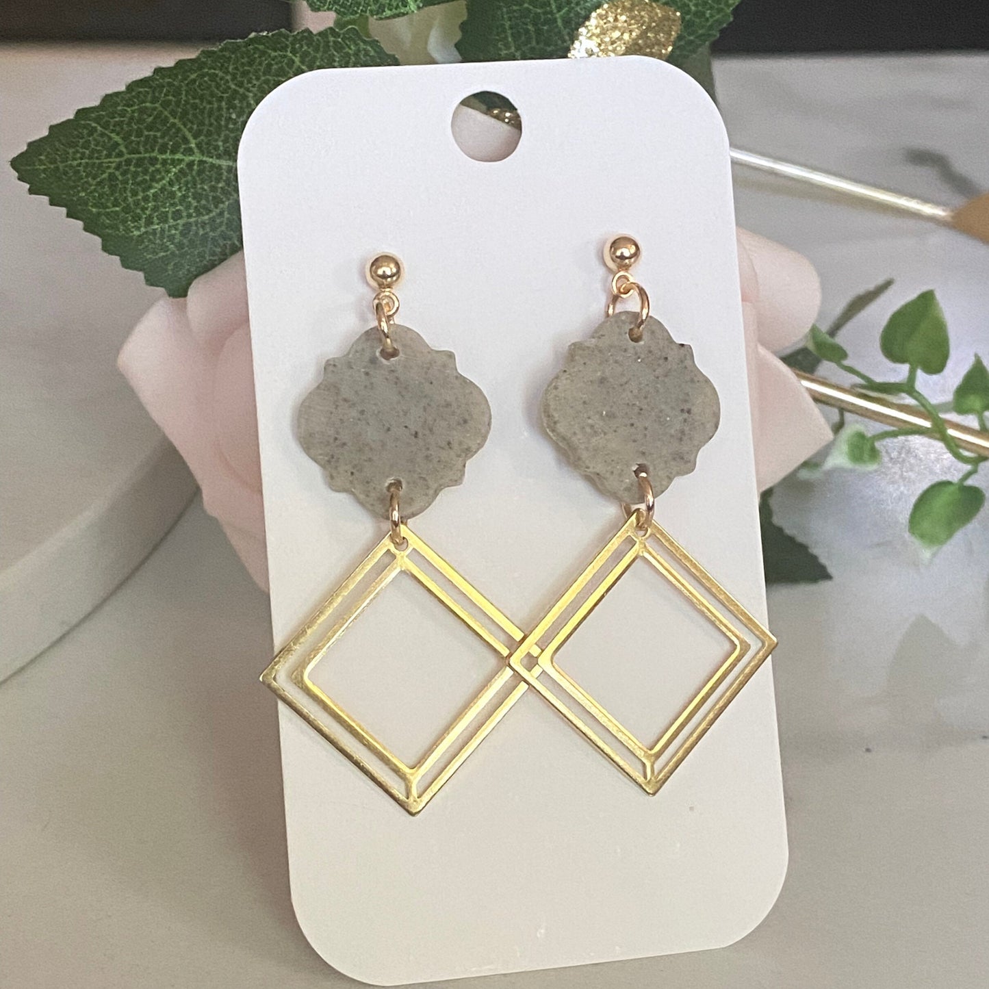 The Dahlia | Handmade Polymer Clay Earrings