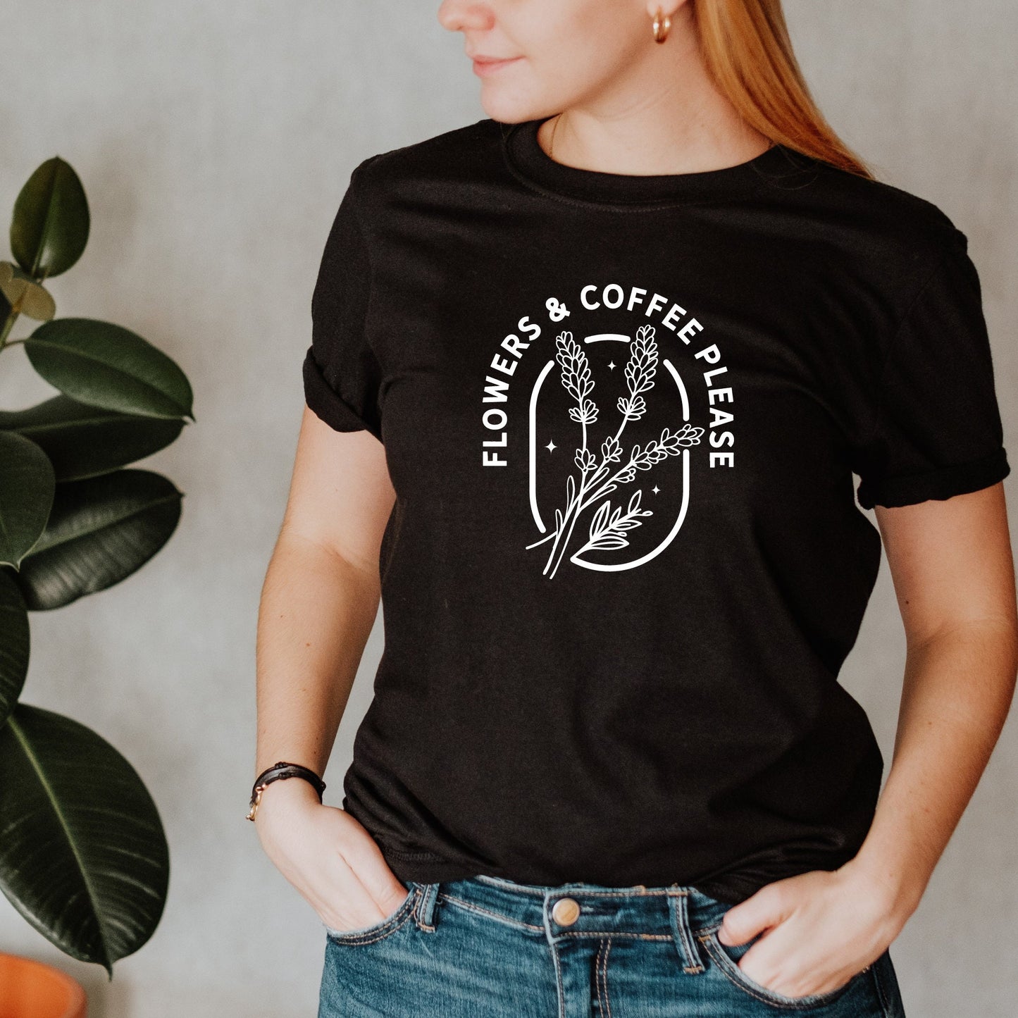 Flower and Coffee T-Shirt