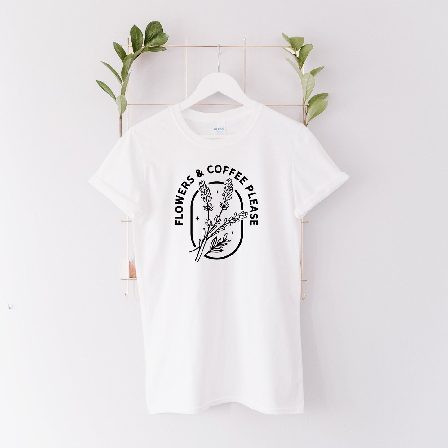 Flower and Coffee T-Shirt