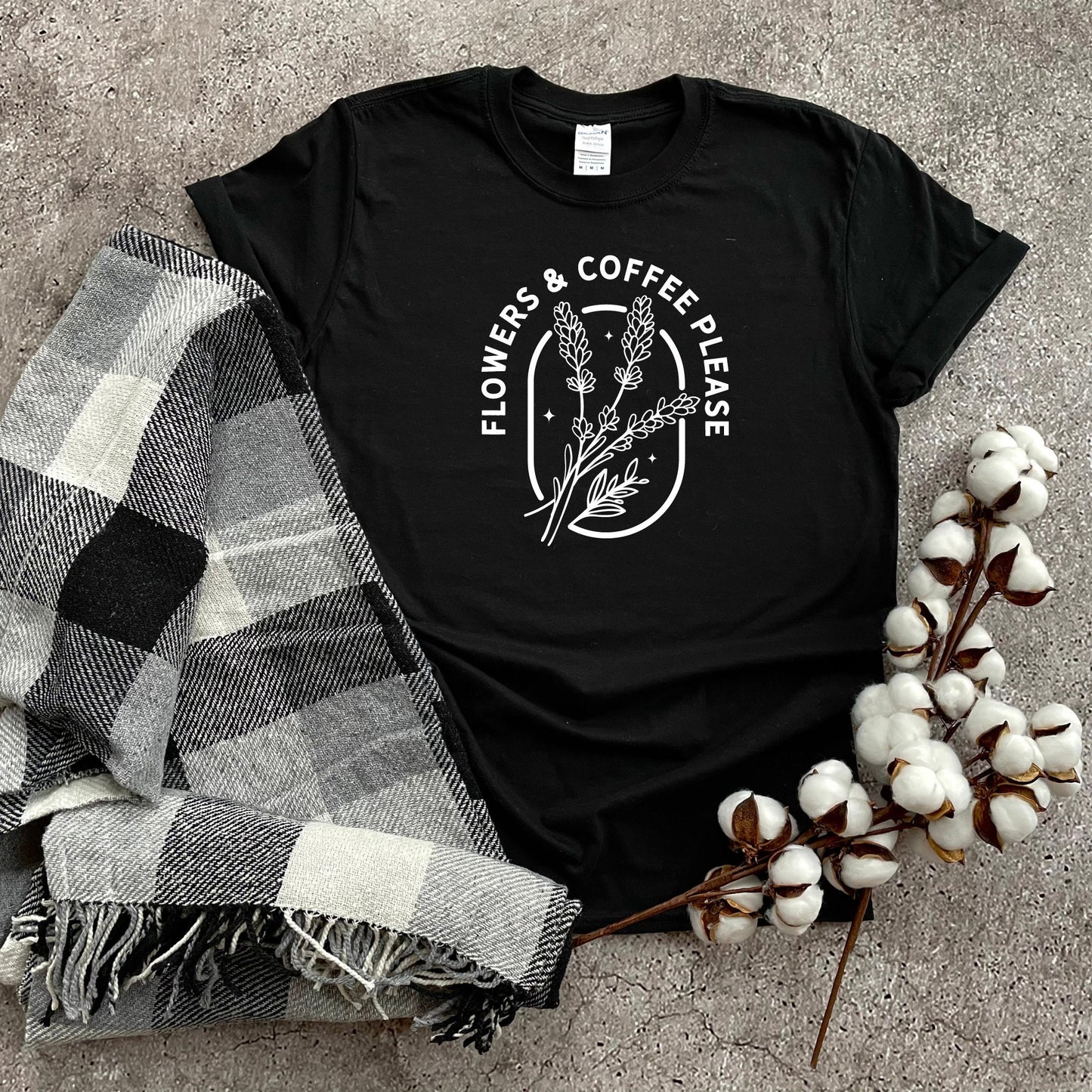 Flower and Coffee T-Shirt