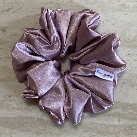 Metallic Floral Scrunchie