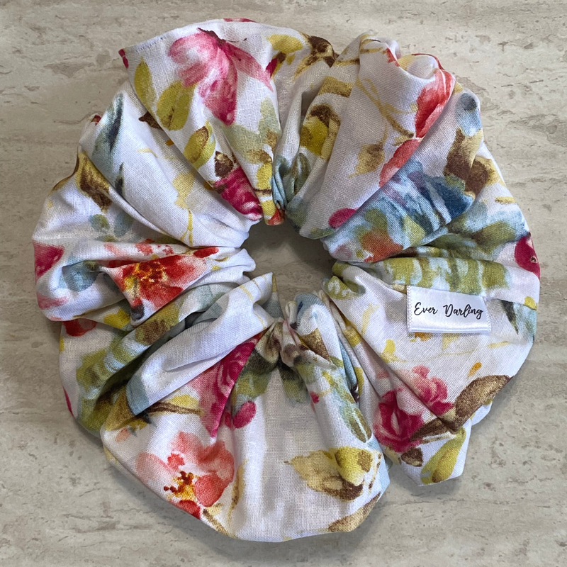 Floral and Birds Scrunchie