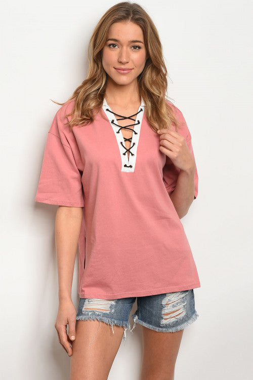 Skater Girl Lace-up T-shirt