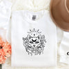 Celestial Cat and Moon Sweatshirt in White