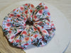 Blue and Pink Floral Scrunchie
