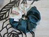 Emerald and Floral Scrunchie